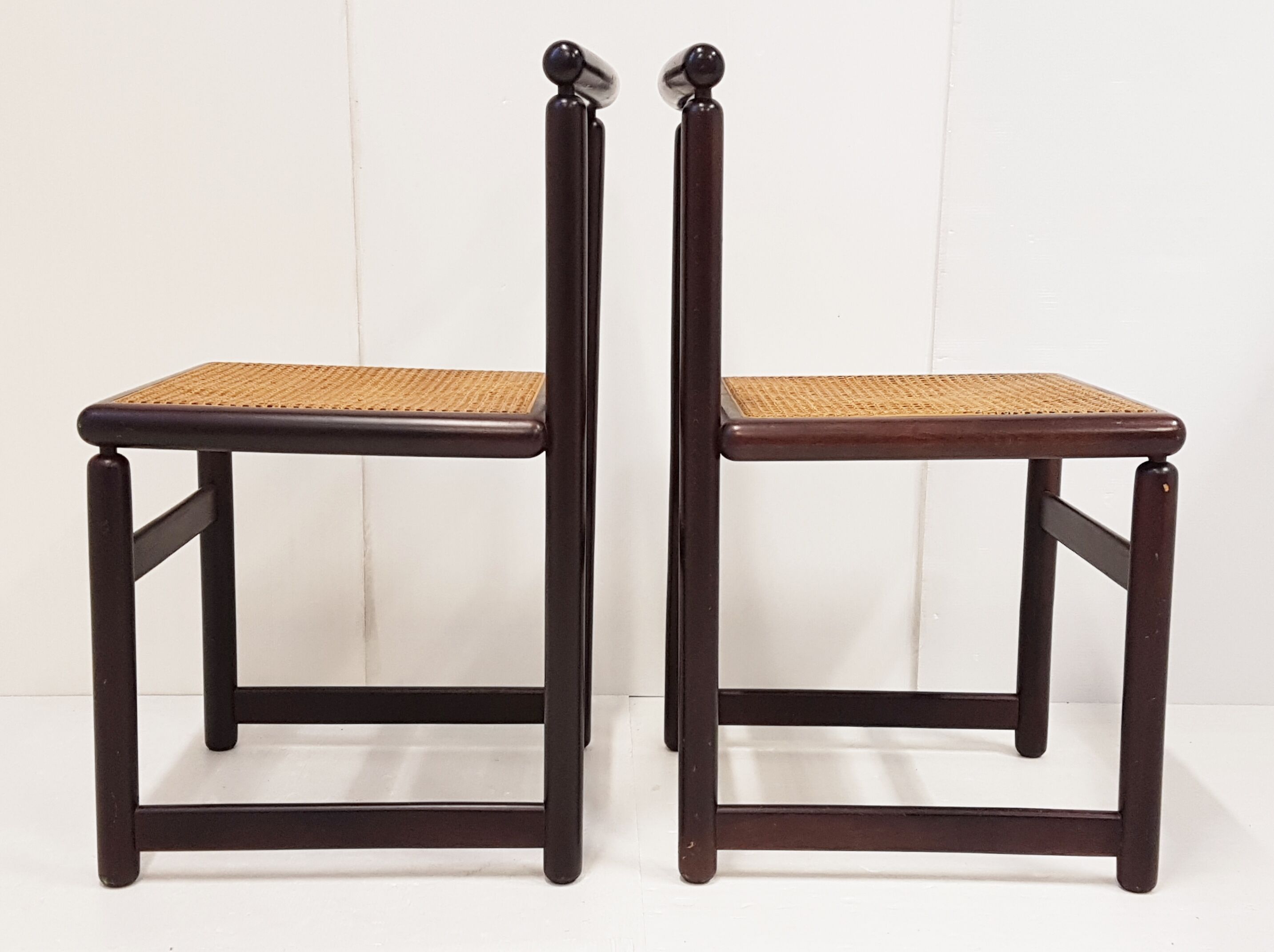 Set of 6 chairs 1970 vintage caning
