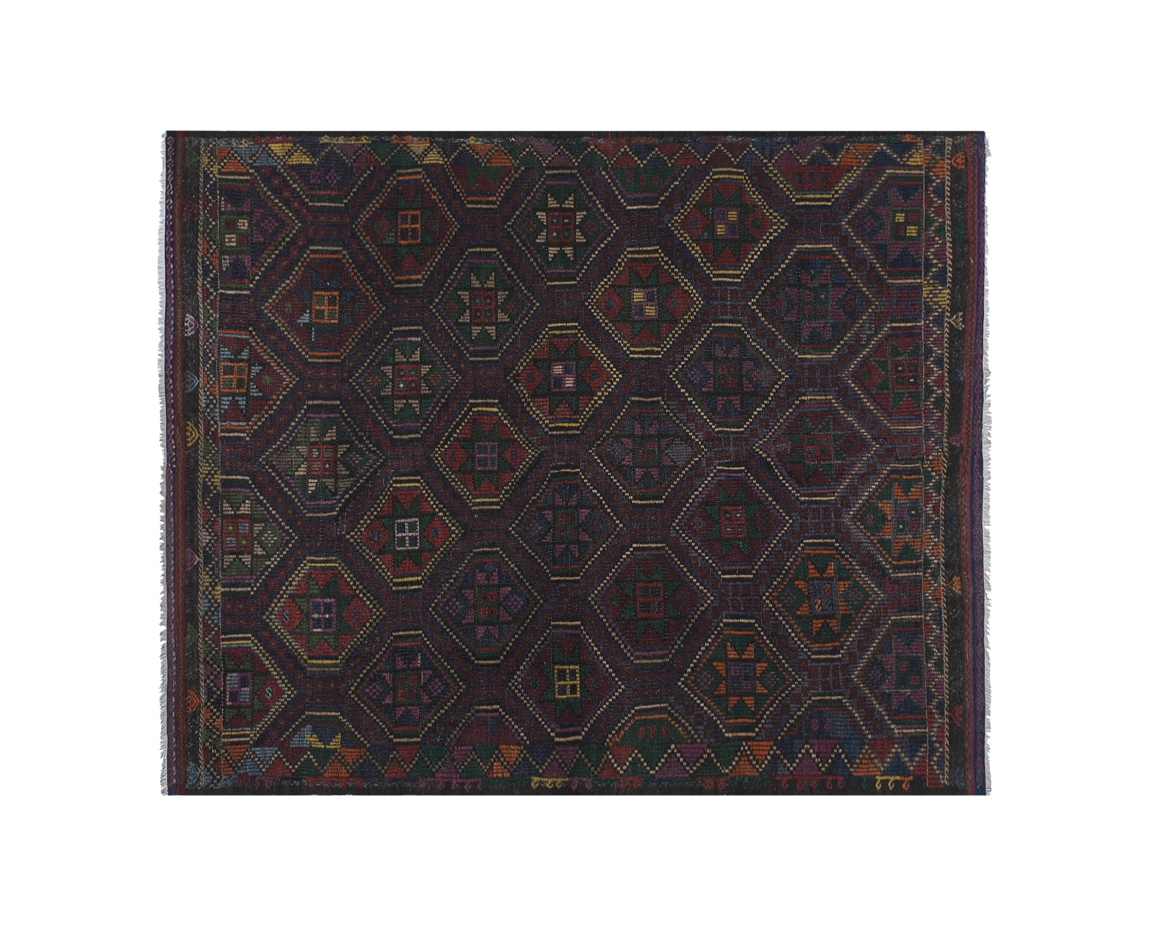 Vintage Turkish Oushak Rug Handwoven 228x292 cm