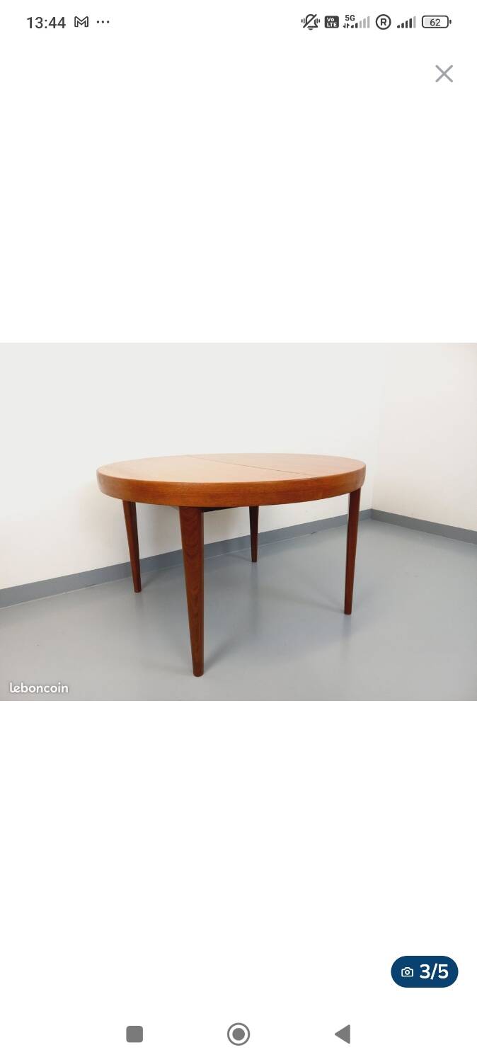 Table scandinave vintage teck