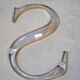 Letter sign in gold metal "S" 1980