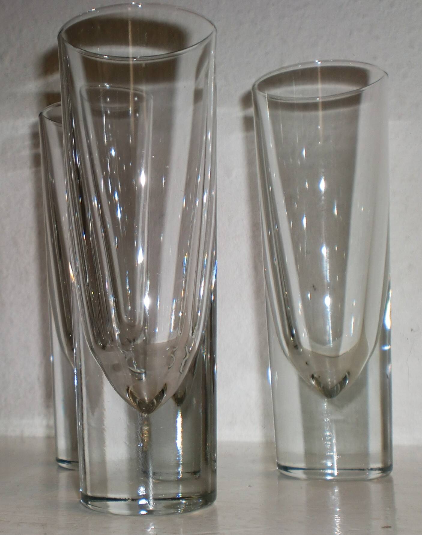 6x Long drink glass Bullet - Carlo Moretti 1980'S - Borgonovo