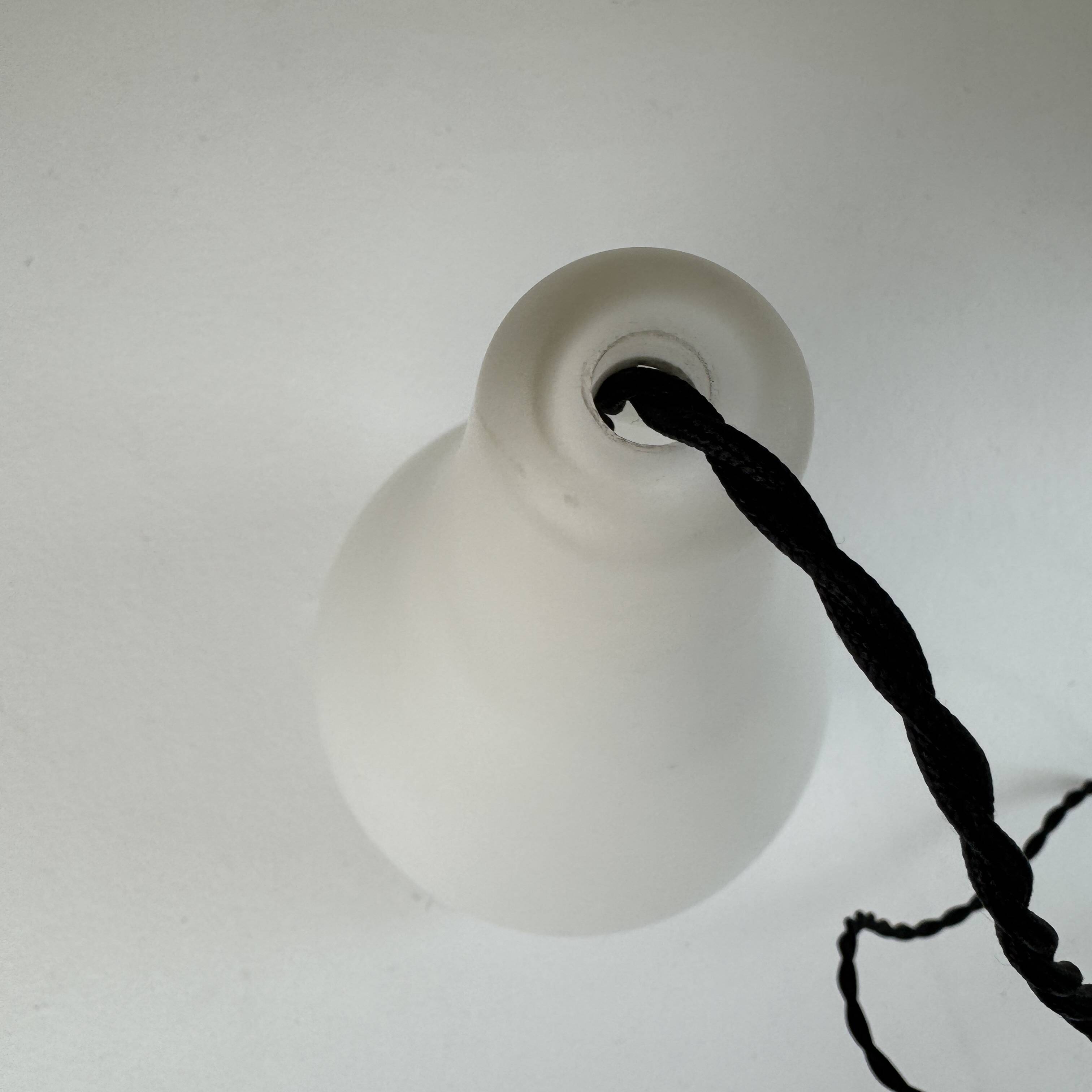 Pair of vintage opaline pendant lights