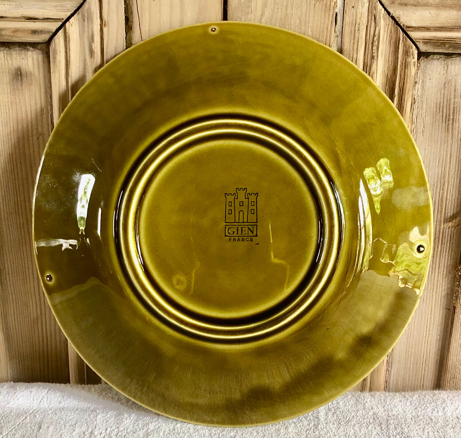 4 plates barbotine Gien