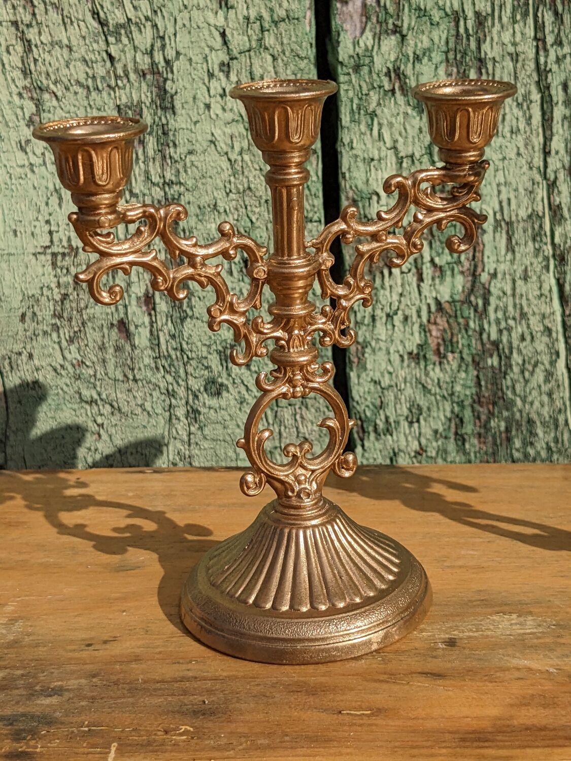 Pair of golden candlesticks
