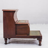 Mahogany compartmental library steps, 1930s