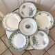 Set of 6 flat plates Terre de Fer late nineteenth