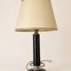 Lampe vintage pied en cuir