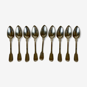 9 Small christophle silver spoons