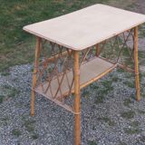 1950s rattan console table