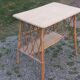Console bureau en rotin des années 50