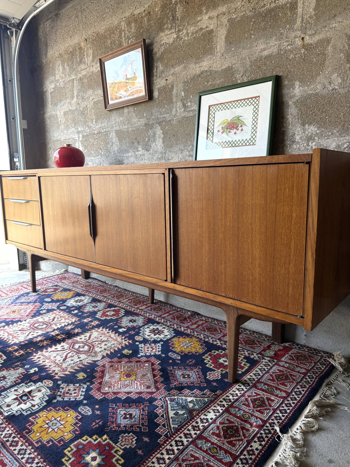 Vintage Scandinavian teak sideboard, 1960.