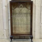 English mahogany display cabinet from the 1950s