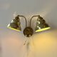 Vintage double brass wall light, Sweden, 1970.