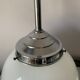 Vintage white chrome and opaline pendant lamp