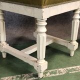 Pair of Louis Philippe stools painted white, late 19th century