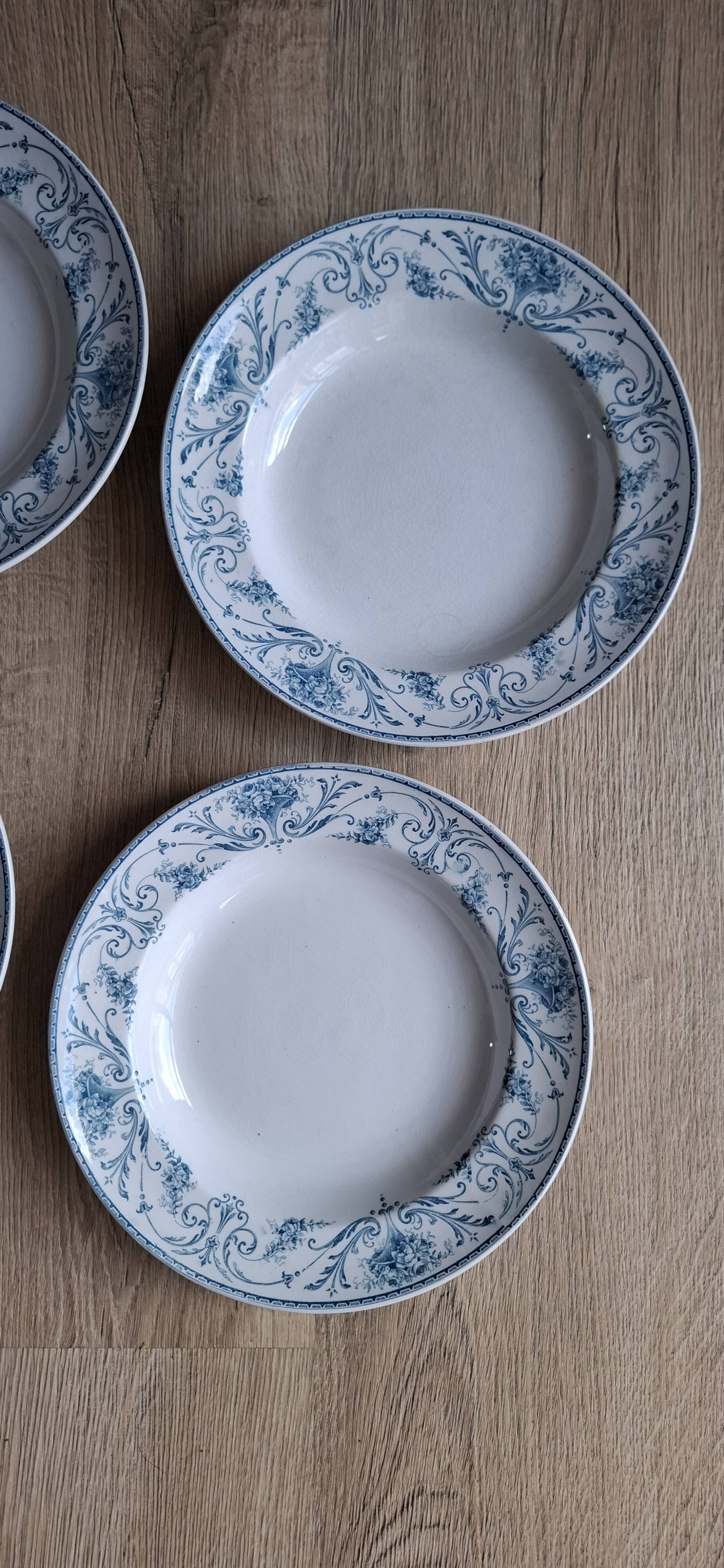 Set 4 assiettes Louis XVI BFK 1920