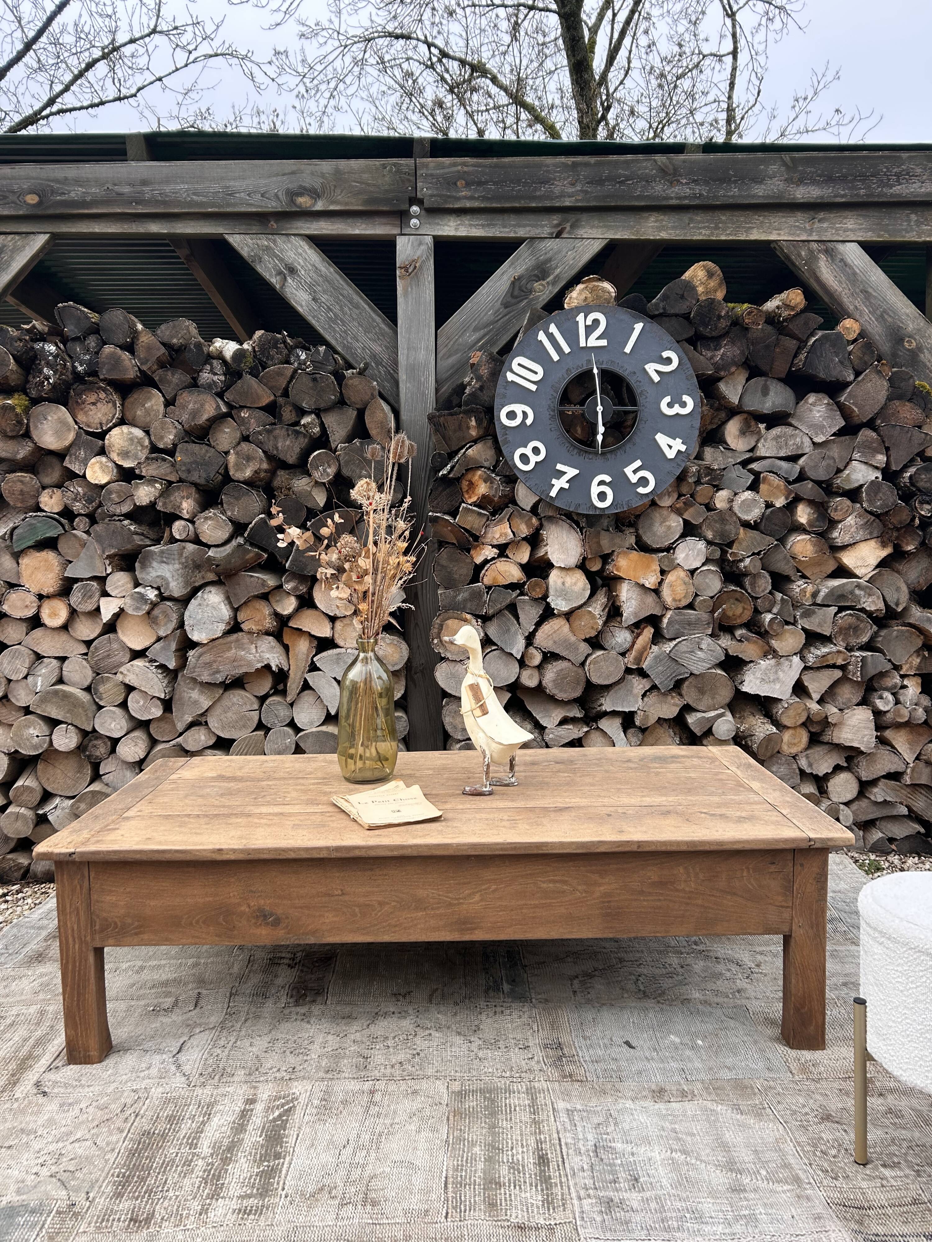 Table basse de ferme chêne massif