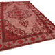 Handmade carved anatolian 1980s 215 cm x 341 cm red rug