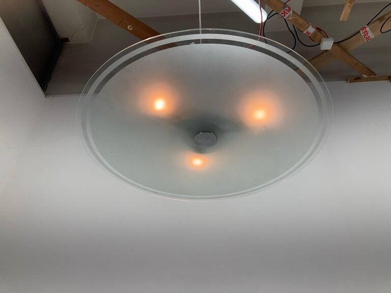 Large Bauhaus Functionalism Pendant, Art Deco, 1930s