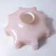 Old pendant lamp opaline glass chandelier vintage pale pink lampshade
