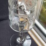 7 verres à vin ½ cristal guilloché – Art nouveau