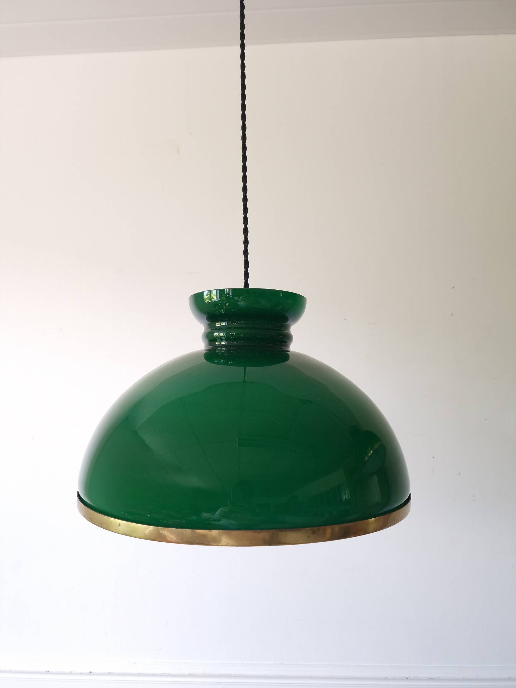 Green opaline pendant light