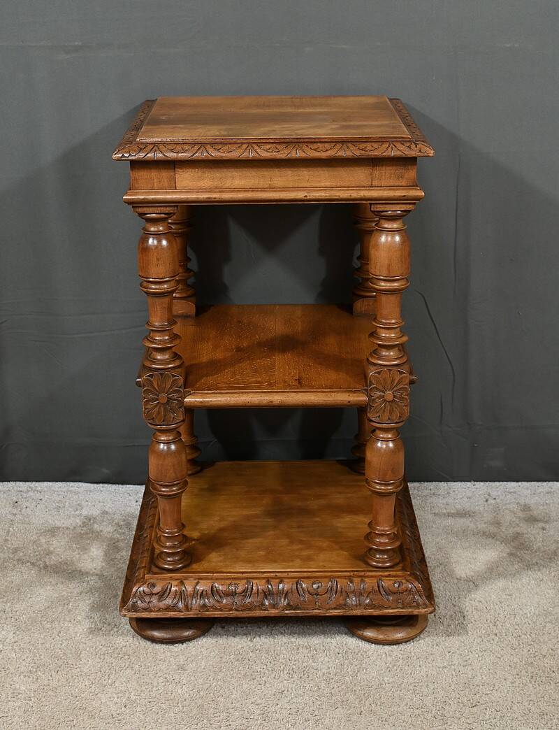 Small Solid Walnut Coffee Table, Louis-Philippe Style – Late 19th Century