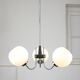 Vintage italian chrome and opaline chandelier, 70s