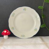 Assiette dessert fleurs bleues