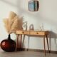 Vintage Solid Oak Console Table – Spindle Legs & 2 Drawers