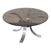 Smoked glass coffee table 1970