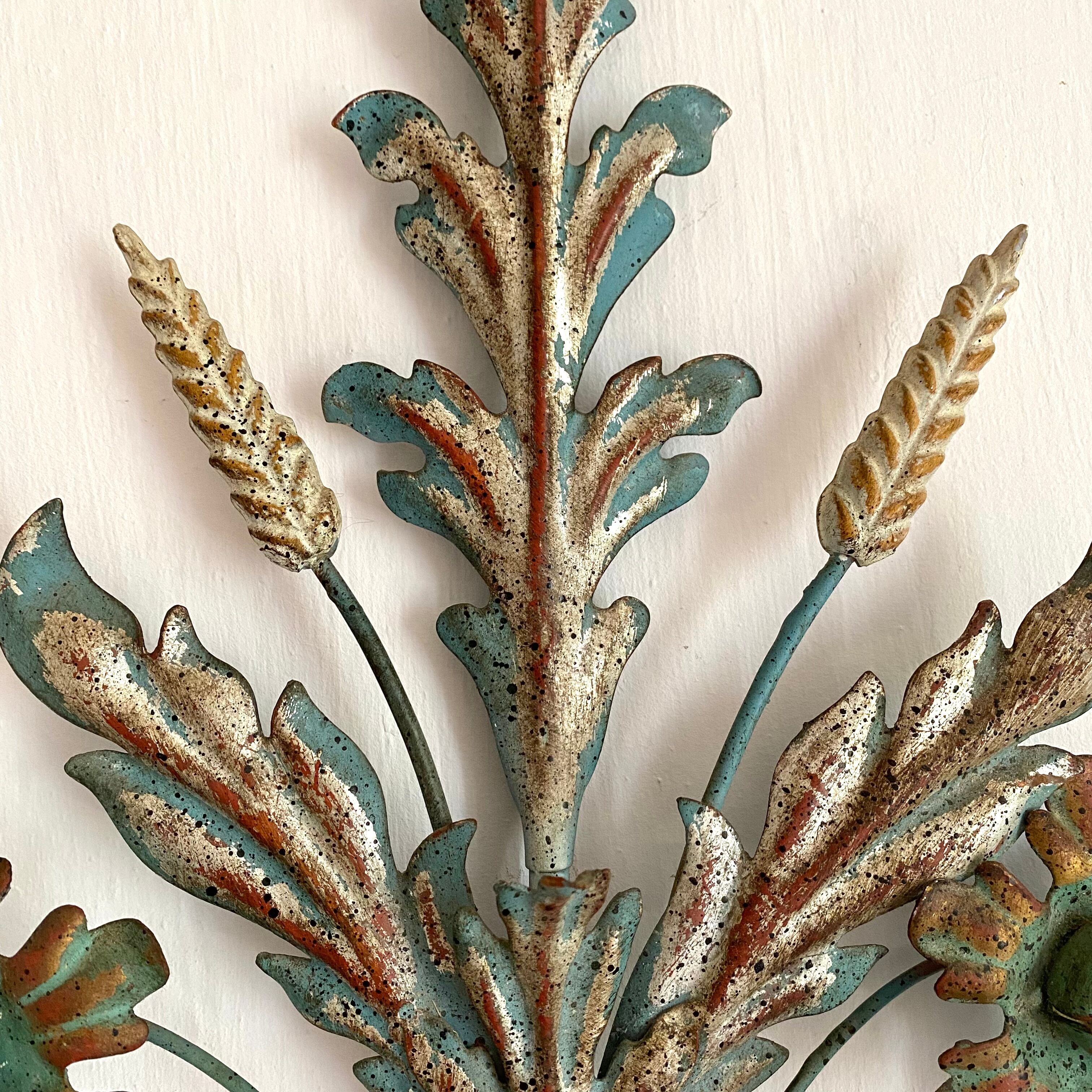 Applique murale italienne épi de blé années 50