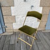 Velvet folding chair