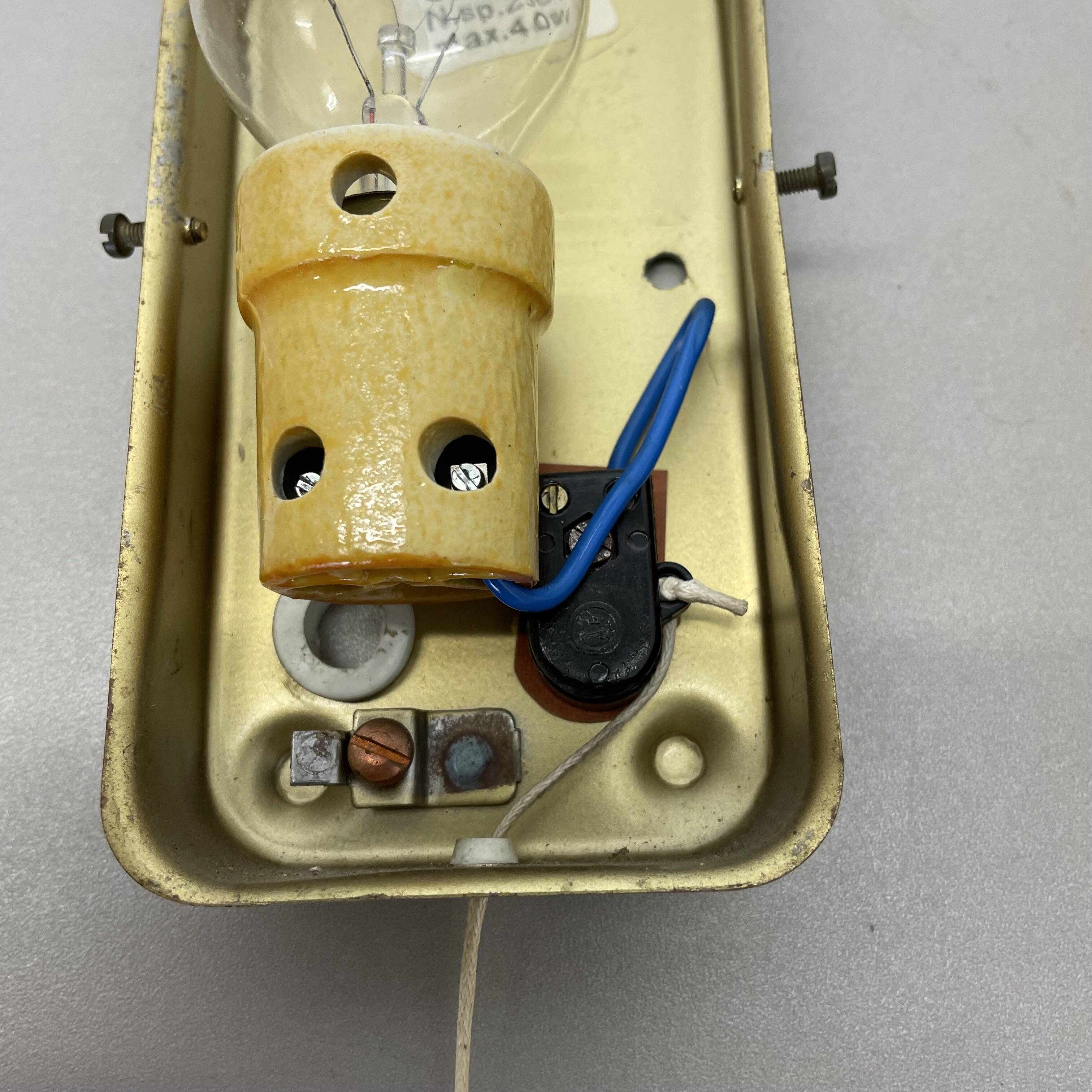 Original Amber Glass Wall Lights Sconces Helena Tynell Glashütte Limburg, 1960s