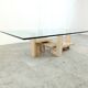 Vintage travertine coffee table, 1970s