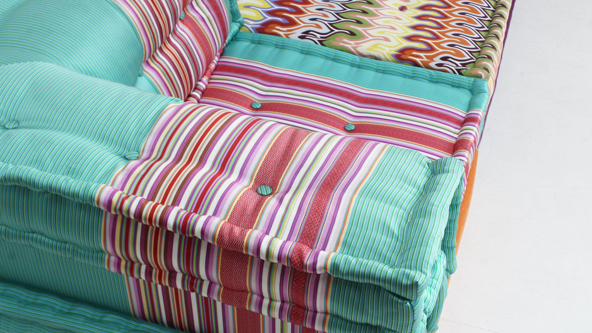 Canapé Mah Jong Roche Bobois design Kenzo Takada par Hans Hopfer, ensemble de 11.