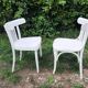 Paire de chaises de bistrot blanches