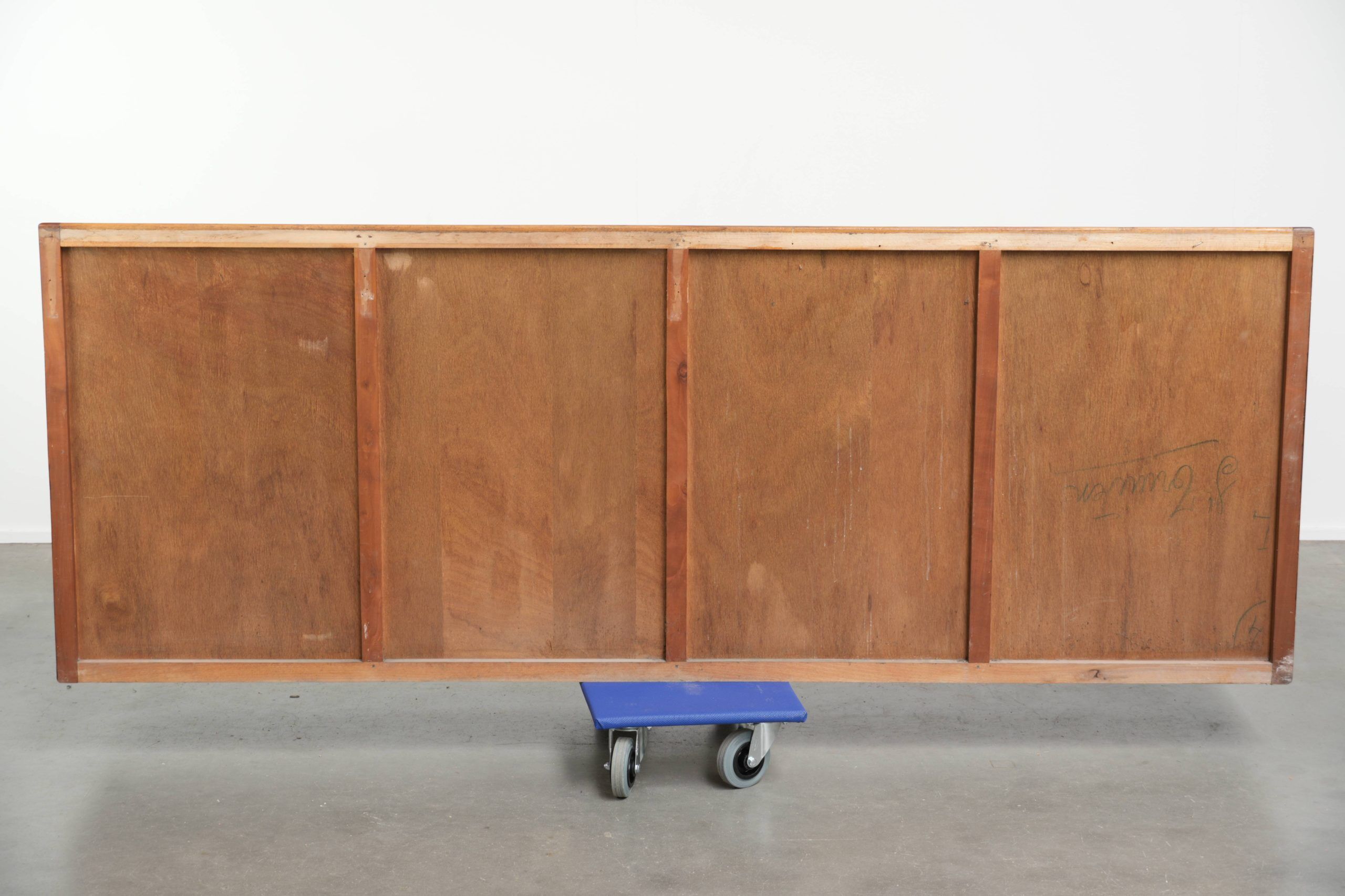 Vintage wooden counter / display cabinet / museum cabinet with warm colours
