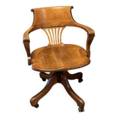 Antique oak office chair