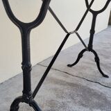 Cast iron bistro table and old oval marble top