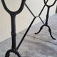 Cast iron bistro table and old oval marble top