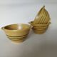 3 ear bowls in Sarreguemines sandstone