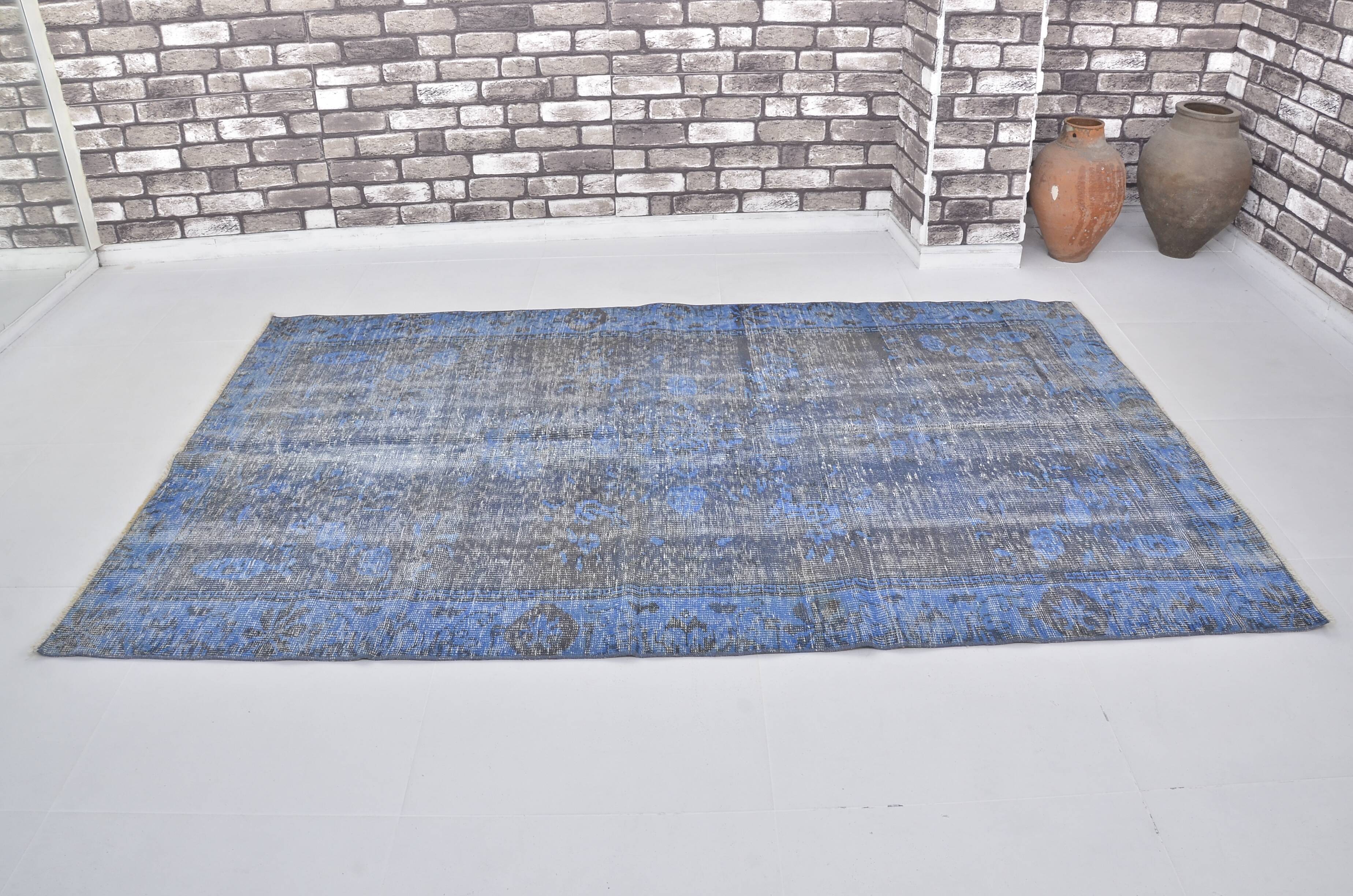Blue Handknotted Anatolian Oushak Carpet sku 2230