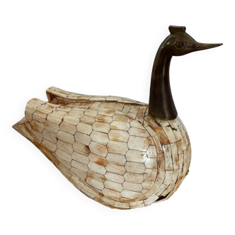 Ceramic and Brass Duck Storage, 1970s