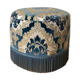 Ottoman in blue velvet
