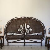 Bohemian headof in peacock rattan