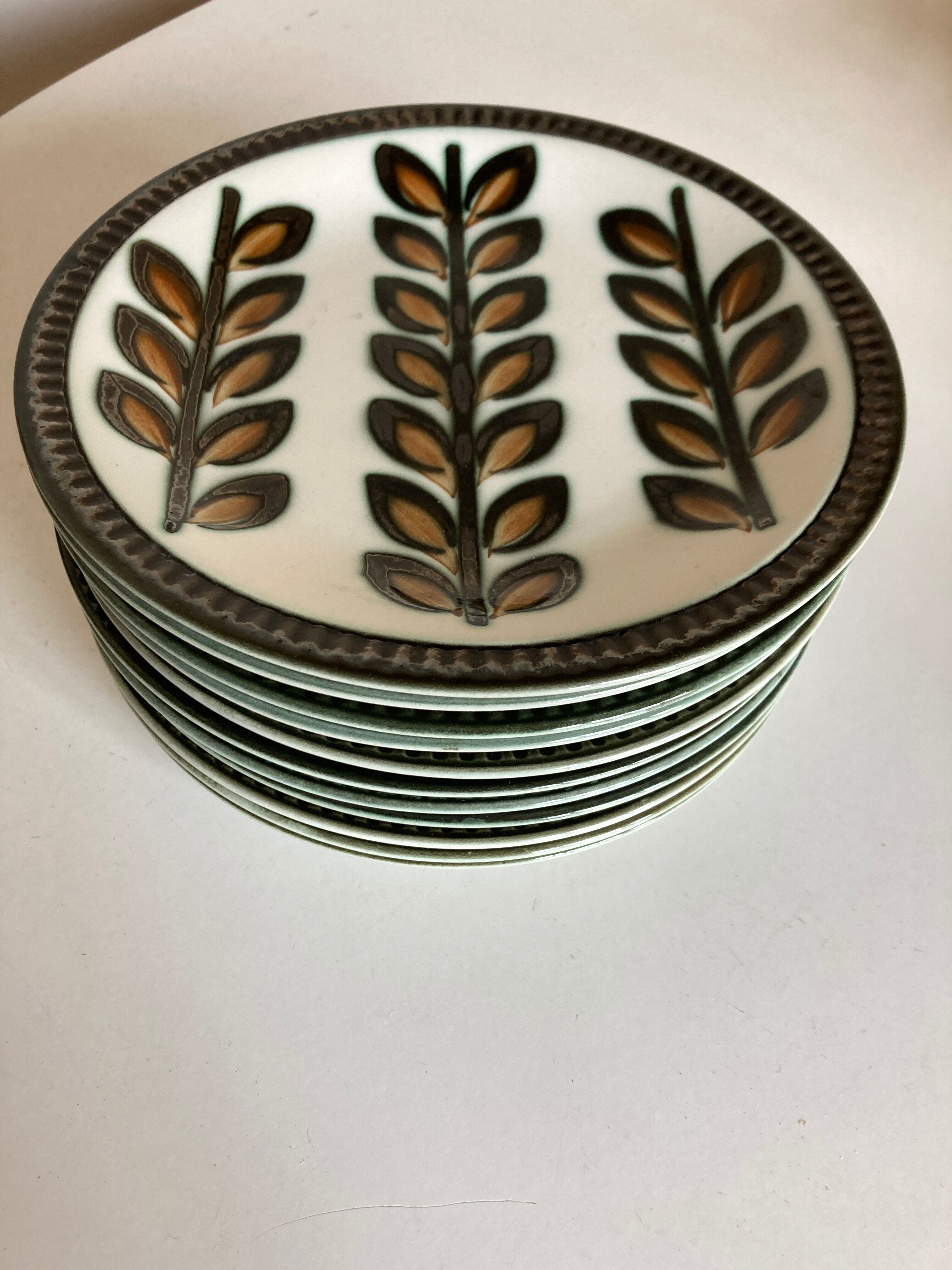 Set of 11 plates Rambouillet Boch 1960