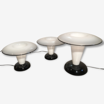 A set of 3 Murano Glass Table lamp Mushroom