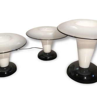 A set of 3 Murano Glass Table lamp Mushroom