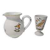 Pitcher with his cup